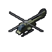 Animated helicopter rendered at 308 deg as a GIF