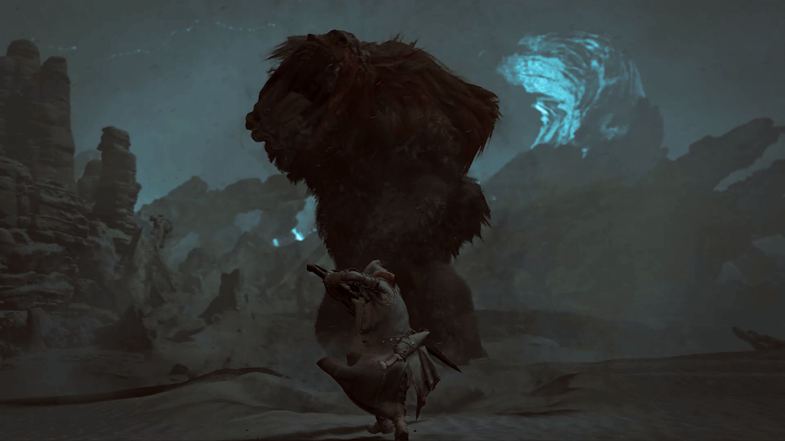 Monster Hunter Wild Gameplay: A player uses a Greatsword to block a monster’s heavy attack with precise timing.